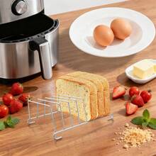 半件套不锈钢吐司架，带心形糖夹、面包展示架和食物夹，厨房用具，适合早餐、烘焙和返校季使用 - - - 查看 5
