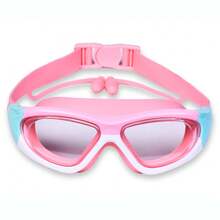 高清儿童泳镜，男女通用，防雾大镜框泳镜，舒适硅胶材质 - 彩色 - 查看 14