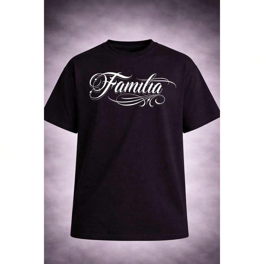 Mens Old School Lowrider Chicano Art T-Shirt HeavyWeight 7.5 Oz 100% Cotton Retro Graphic Tshirt - 黑色 - 查看 1