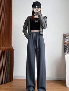 Women Pants - Dark Grey - View 2