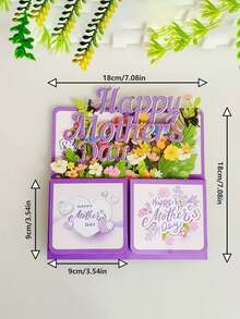 A 3d Pop-Up Greeting Card For Mother's Day,Mother's Day Creative Blessing 3d Card, Perfect As A Gift For Mom,,Spring Garden Party, Mother's Day, Independence Day, Interior Decoration ,Advanced Goddess Festival Card,Mother's Day Gift - Multicolor - View 9