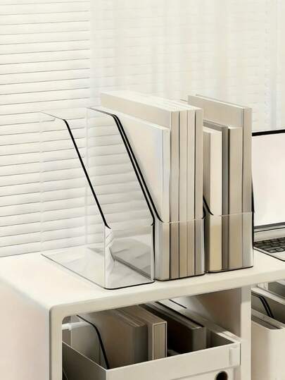 1/2/4-Piece Storage Rack Set, Desktop Bookshelf File Rack, A4 File Rack, Desktop Book Storage Box, File Storage Box, Bookshelf Information Rack, Stationery Rack, Children's Bookshelf, Transparent Bookshelf, Bookshelf Storage, File Rack For Schools, Bookshelf Stand