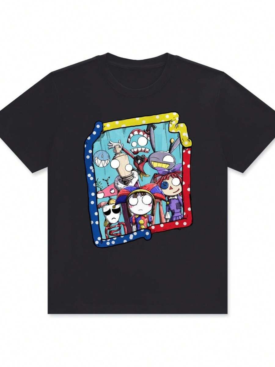 The Digital Circus Unisex Cotton Tee - White - View 1
