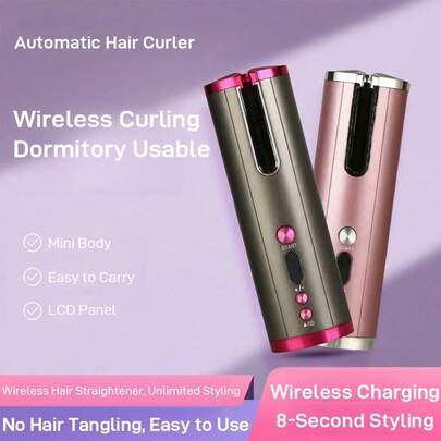 Rizador de pelo inalámbrico con carga USB-C, dispositivo de cuidado personal para el hogar inteligente, mini rizador, alto valor estético, disponible en varios colores, gran valor, regalo ideal para sorprender en las fiestas