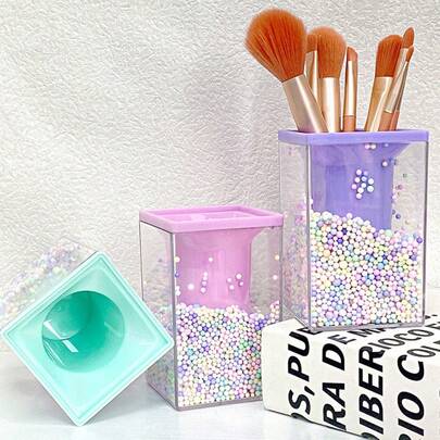 1 hộp đựng bút vuông bằng xốp nhiều màu sắc, quà tặng học sinh, hộp đựng văn phòng phẩm, hộp sắp xếp bàn làm việc