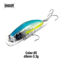 Kingdom 1PC 新款微型米诺鱼饵 36mm/40mm 2.6g/3.3g/3.9g/5.2g 远投型塑料拟饵 慢沉/快沉型米诺硬饵 适用于鲈鱼、梭鱼、鳟鱼 - 彩色 - 查看 32