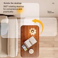 1pc Adjustable Side Table, Living Room Sofa Small Table, Mobile Coffee Table, Bedroom Bedside Table, Minimalist Portable Multifunctional Side Table, Adjustable Computer Desk, Adjustable Coffee Table - Multicolor - View 4