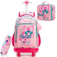 3件套儿童拉杆背包，男女童通用，含午餐包和铅笔盒，返校必备 - 兒童拉桿包 - 查看 15