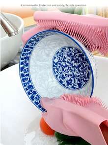 Thick Silicone Multi-Purpose Household Cleaning Gloves / Scratch & Bite Resistant Pet Bathing & Massage SPA Grooming Brush Gloves - Silicone Gloves - View 13