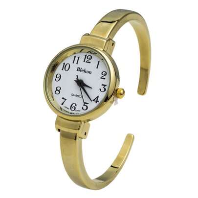 Quartz Women's 26mm Delicate Metal Cuff Bangle Watch Ladies Timepiece Jewelry Accessory