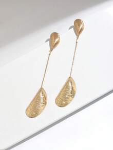 1 Set European And American Minimalist Ocean Elements Gold Starfish & Seahorse Long Tassel Y-Necklace And Earrings Jewelry Set, Versatile Elegant Jewelry Suitable For Women, Vacation, Party, Dinner - Gold - View 5