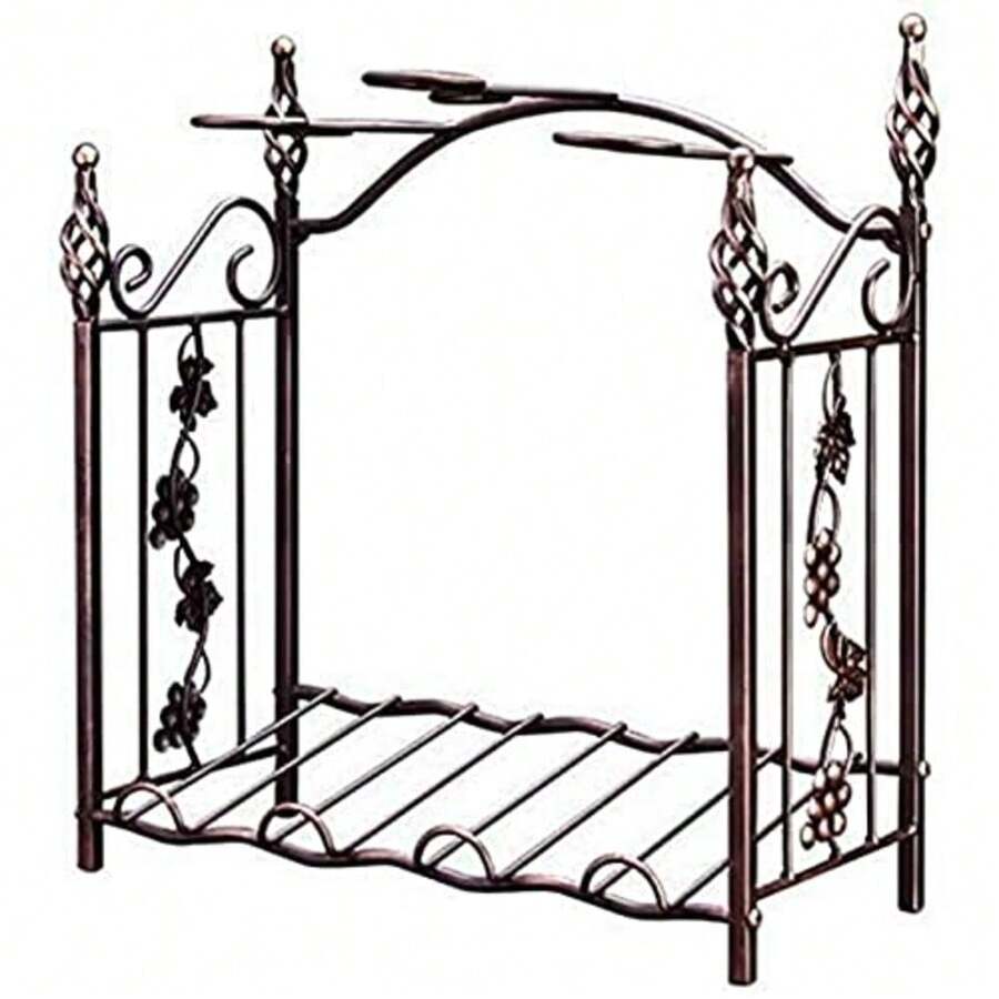 Expositor para Vino y portavasos de Pared Organizador de hogar Independiente de sobremesa Estante de Soporte de exhibición para Bar Bodega Armario de sótano Despensa SMA - como en la foto - Ver 1