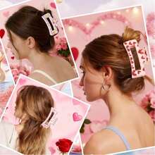 1 pieza Clip de pelo de lujo y elegante con forma de garra de tiburón para mujer - Antideslizante y , eleva instantáneamente tu apariencia, perfecto para uso diario/fiesta/oficina/Navidad - Ver 3