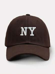 1 pieza Gorra de béisbol con bordado de LA, ala ajustable, sombrero casual protector solar para exteriores, adecuado para primavera, otoño, viajes, playa para hombres, estilo Y2K - Verde oscuro - Ver 23