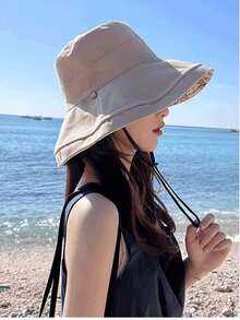 Reversible Floral Bucket Hat For Women, Large Brim Sun Protection Summer - Multicolor - View 2