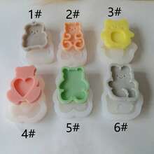 Khuôn silicon đa năng hình gấu dễ thương tự làm, dùng để tạo hương thơm và thạch cao. - Con gấu - Xem 1