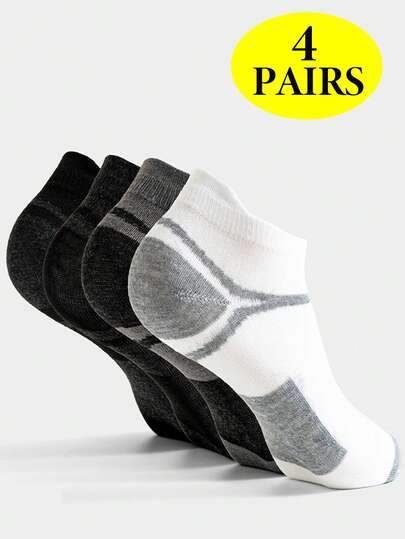 1/4/5/10 Paar Herren Kurzsocken, Herren Frühlings- & Sommer-Sportssocken, atmungsaktive Knöchelsocken für Herren & Damen