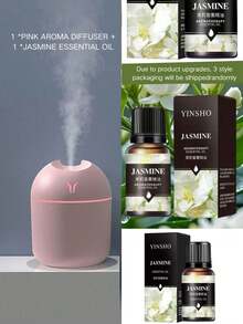 250ml Portable Mini USB Air Humidifier & Essential Oil Diffuser With Color Night Light, Aroma Diffuser For Travel, Office, Car, Desk, Bedroom / 1 Diffuser + 1 Bottle Of Essential Oil (Oils Will Be Shipped Randomly In New Or Used Packaging.) - Multicolor - View 23