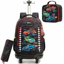 3件套儿童拉杆背包，男女童通用，含午餐包和铅笔盒，返校必备 - 兒童拉桿包 - 查看 17