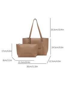 High-Quality Fashion Versatile Handbag, 2025 New Summer Large Capacity Niche Luxury Shoulder Tote Bag For Women - Khaki - View 5