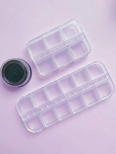 5/10 hộp nhỏ đựng đồ, hộp lưu trữ, 6 ngăn. Hộp đựng đồ trang trí móng tay 12 ngăn, hộp đựng phụ kiện nhỏ tự làm, hộp trưng bày, hộp phân loại.