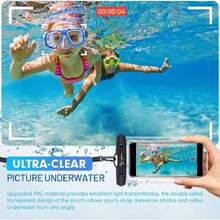 Waterproof Pe Pouch Bag - 7.5in Waterproof Pe Case For Beach Travel Must Haves, IPX8 Underwater Holder With Lanyard For IPe 16 15 Pro Max Galax24+ 23 Pixel 8a, Cruise Essentials,44289559 - Màu xanh lam - Xem 2