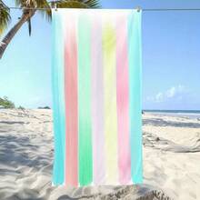 1pc Colorful Striped Summer Beach Towel: Ideal Choice For Beach And Pool Fun - 2 - View 5