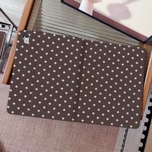 1 Pc Aesthetic Brown Pink Polka Dot Print Book Style Protective Tablet Case With Pen Slot, Multi-Angle Magnetic Stand Cover With Auto Sleep/Wake, Compatible With IPad PRO/AIR, Compatible With SAMSUNG,Compatible With XIAOMI Pad 5/6/20 - Multicolor - View 1