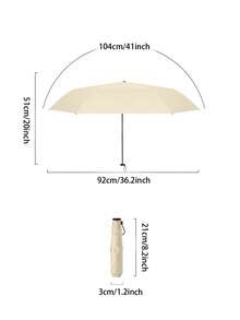 Umbrelă pliabilă ultra-ușoară din fibră de carbon - umbrelă de călătorie rezistentă la UV și vânt, umbrelă de soare portabilă cu deschidere manuală, potrivită pentru naveta și utilizarea în aer liber, accesorii pentru naveta | Accesorii de modă, umbrelă de exterior. Mini umbrelă pliabilă portabilă - vinil negru cu protecție UV, design simplu și simplu, umbrelă de soare., Exterior, grădină, articole esențiale de călătorie, articole esențiale portabile - Multicolor - Vizualizare 2