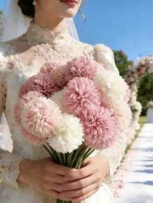 Artificial Chrysanthemum, Dandelion, Hydrangea Flower Bouquet - Multi-Color Options, Suitable For Living Room And Dining Table Decor. Fade-Resistant Nordic Style Home Decor, Perfect For Anniversary Celebrations And Party Setups. Essential Gift For Valentine's Day And Mother's Day, Suitable For Friends, Brides, Wedding Decorations, Home, Office, Cafe, Party - Multicolor - View 6