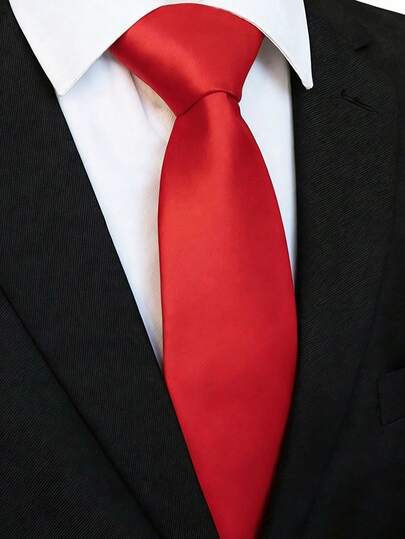 1pc Men's Solid Color Necktie, Formal Business Tie, Wedding Tie,Accessories,Festival