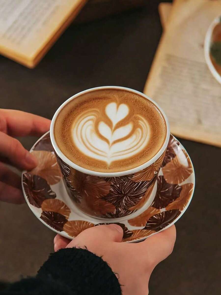 Bộ tách và đĩa cà phê kiểu Ý cổ điển mới, cốc sứ có tay cầm dùng hàng ngày, cốc nước văn phòng, tách trà chiều thanh lịch, tách trà hoa, tách và đĩa cao cấp chịu nhiệt với họa tiết hoa mưa, thích hợp cho các buổi họp mặt gia đình, trà chiều với bạn bè, quà tặng, quà tặng Ngày của Mẹ, quà sinh nhật. - Nhiều màu - Xem 1