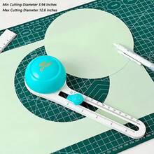 1个360度手持式手动旋转切割刀，最小切割直径3.15英寸，最大切割直径12.6英寸，返校用品 - 彩色 - 查看 16