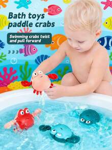 1 Set Baby Bath Toys, 1pc Wind-Up Floating Toy, Suitable For Boys And Girls, Children Bath Tub Toys Gift - Multicolor - View 5