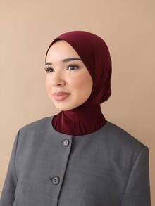 1顶时尚休闲优雅速戴头巾帽，经典简约时尚的针织面料，柔软透气，适合日常生活、节日、祈祷等场合。 - 彩色 - 查看 2