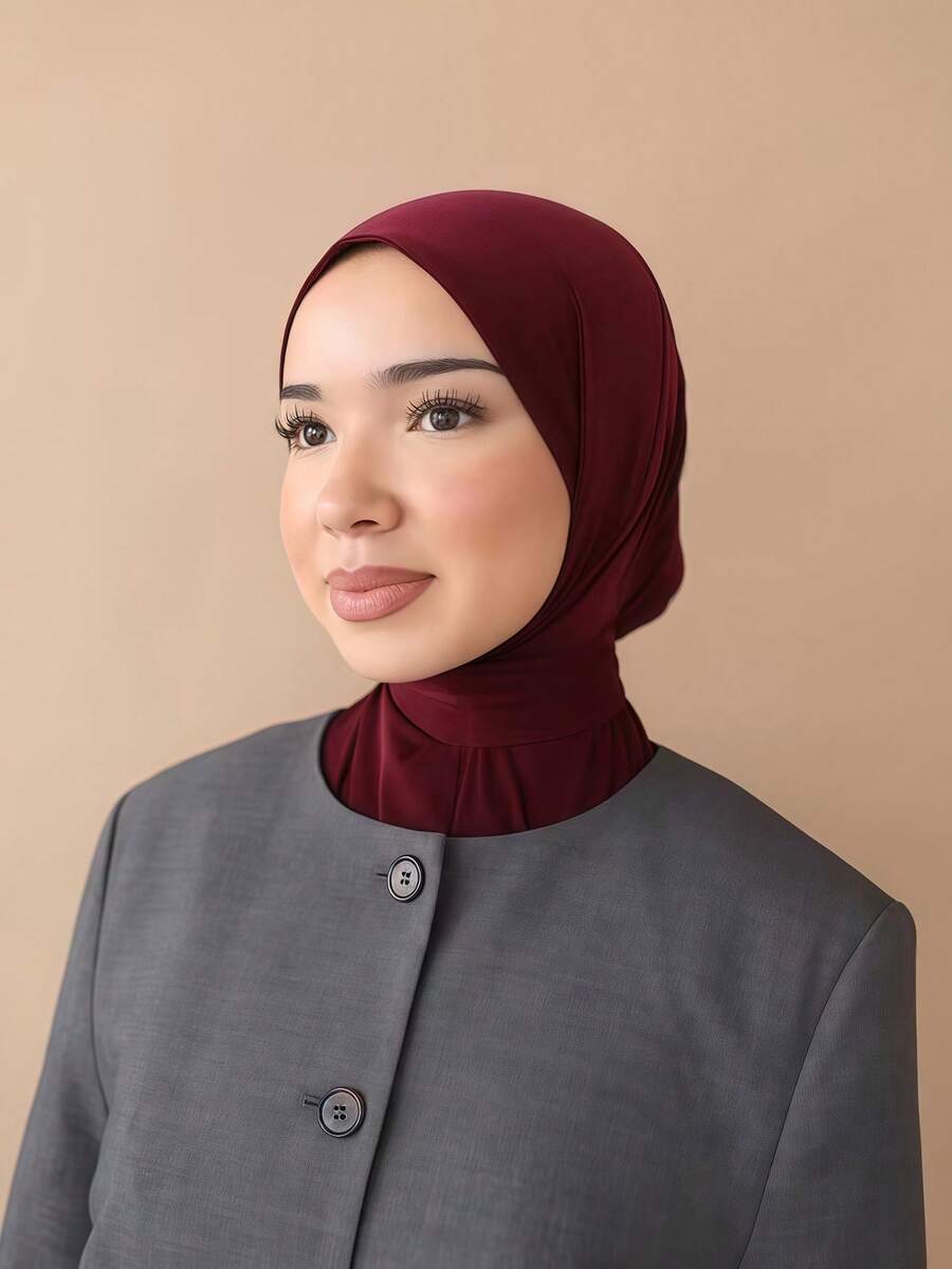 1顶时尚休闲优雅速戴头巾帽，经典简约时尚的针织面料，柔软透气，适合日常生活、节日、祈祷等场合。