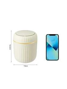 小型带盖垃圾桶，塑料桌面垃圾桶，翻盖设计防止异味泄漏，可用于存放果皮和碎纸，保持桌面整洁，适用于浴室、家居装饰、咖啡桌、办公室、客厅等场所。 - 彩色 - 查看 16