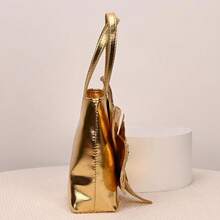 Women's Floral Clutch Purse PU Leather Flower Evening Bags Party Prom Handbag Wedding Crossbody Bucket Purse - 薑色 - 查看 2