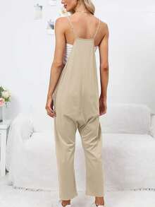 Women Outdoor Bodysuits & Jumpsuits - Khaki - View 3