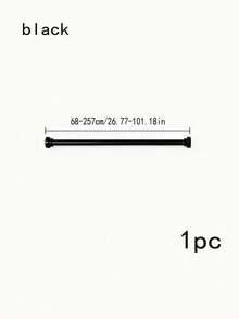 1pc Stainless Steel Telescopic Shower Curtain Rod, No Drilling Required, Curtain Rod, Closet Rod, Tension Rod, Clothes Drying Rod, Suitable For Bathroom, Living Room, Balcony, Partition, Door Curtain, Kitchen, Bathroom Accessories - Telescopic Pole - View 19