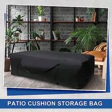 Silkfly - 4 bolsas de almacenamiento para cojines de patio de 60 pulgadas de largo x 20 pulgadas de ancho x 28 pulgadas de alto bolsa de almacenamiento de cojín extragrande para muebles bolsa de - 4 - Ver 3