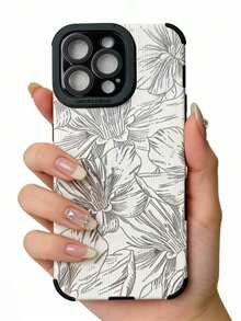 High End Sketch Flower Compatible With Apple Series Niche Non Collision Styles - White - View 2