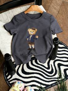 3pcs Baby Girl Floral Print Short Sleeve T-Shirt Set, Casual Young Baby Girl Summer Tops For Playtime - Multicolor - View 5