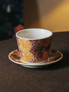 Bộ tách và đĩa cà phê kiểu Ý cổ điển mới, cốc sứ có tay cầm dùng hàng ngày, cốc nước văn phòng, tách trà chiều thanh lịch, tách trà hoa, tách và đĩa cao cấp chịu nhiệt với họa tiết hoa mưa, thích hợp cho các buổi họp mặt gia đình, trà chiều với bạn bè, quà tặng, quà tặng Ngày của Mẹ, quà sinh nhật. - Nhiều màu - Xem 11