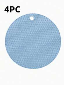 4/1pc Honeycomb Silicone Placemat/Trivet/Non-Slip Mat, Washable, Heat Resistant - Multicolor - View 12