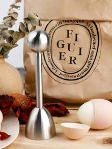 Stainless Steel Boiled Egg Topper Cutter, Tap To Open, Multifunctional Egg Cracker/Separator, Kitchen Tool - Multicolor - View 2