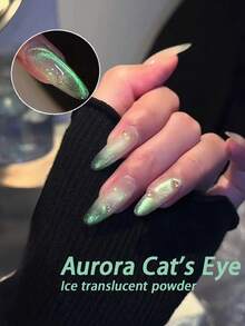 MISS MIANEL 10ML/PCS Sơn móng tay hiệu ứng mắt mèo cực quang 2026 Kiểu dáng mới hot Hiệu ứng nhấp nháy bùng nổ trong suốt như băng Cảm giác cao cấp Ánh sáng xanh Hạt thủy tinh Sơn móng tay gel mắt mèo Móng tay xanh Phụ kiện làm móng - màu xanh lá - Xem 14