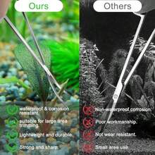 4Pcs Aquascaping Tools Aquascape Kit Long And Strong Aquarium Tweezers Scissors Algae Scraper Aquarium Plant Tools Fish Tank Plant Trimming Kit - 銀 - 查看 8