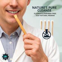 Sewak Al Huda 4 Pcs Miswak Sticks With Holder - Vacuum Sealed Natural Chewing Miswak Sticks For Teeth - Natural Flavored Toothbrush For Teeth Whitening, Oral Health, And Fresh Breath || Pack Of 4 - 白色 - 查看 6