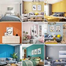 Self-Adhesive Solid Color Wallpaper Roll - Waterproof, Rainbow Colors, Fabric Texture Suitable For Kitchen, Bedroom, Living Room Furniture And Home Decor - Available In Coffee, Gray, White, Cream, Green, Blue, Yellow - 1 Volume - View 3